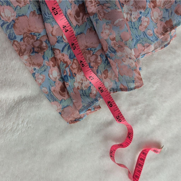 En Saison Adelina Midi Floral Pink Blue Midi Dress - Small - Picture 10 of 13